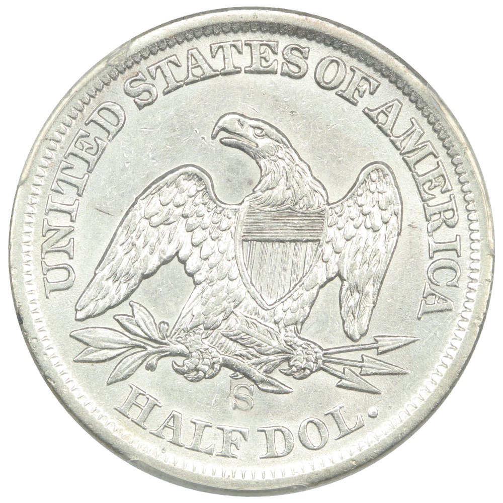 image for: 1860-S 50c PCGS AU53