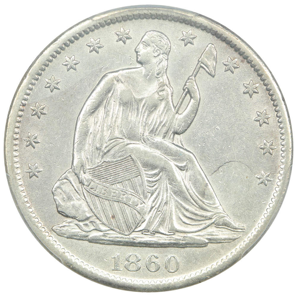 image for: 1860-S 50c PCGS AU53