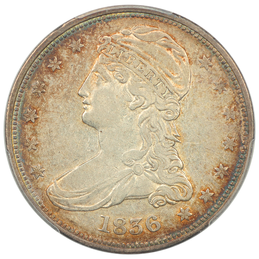 image for: 1836 Reeded Edge 50c PCGS XF40