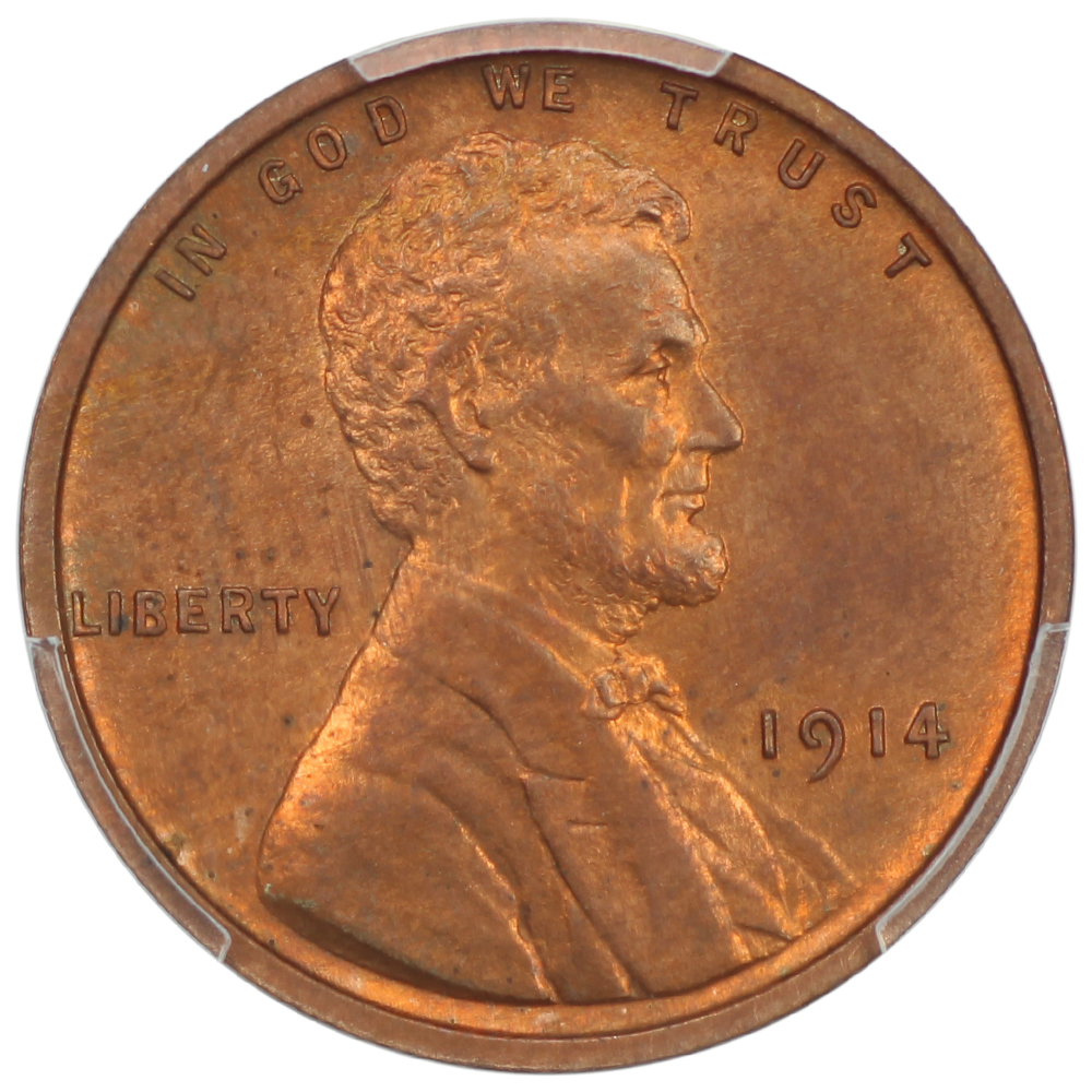 image for: 1914 Matte Finish 1c PCGS PR63 RB