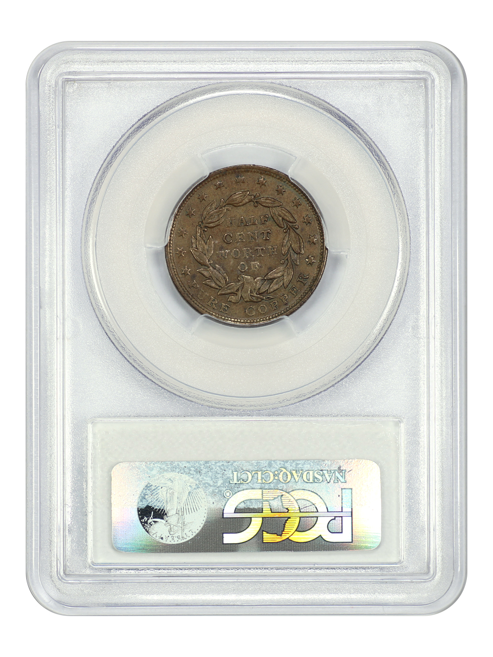 image for: 1837 Half Cent of Copper, HT-73 Token PCGS AU58