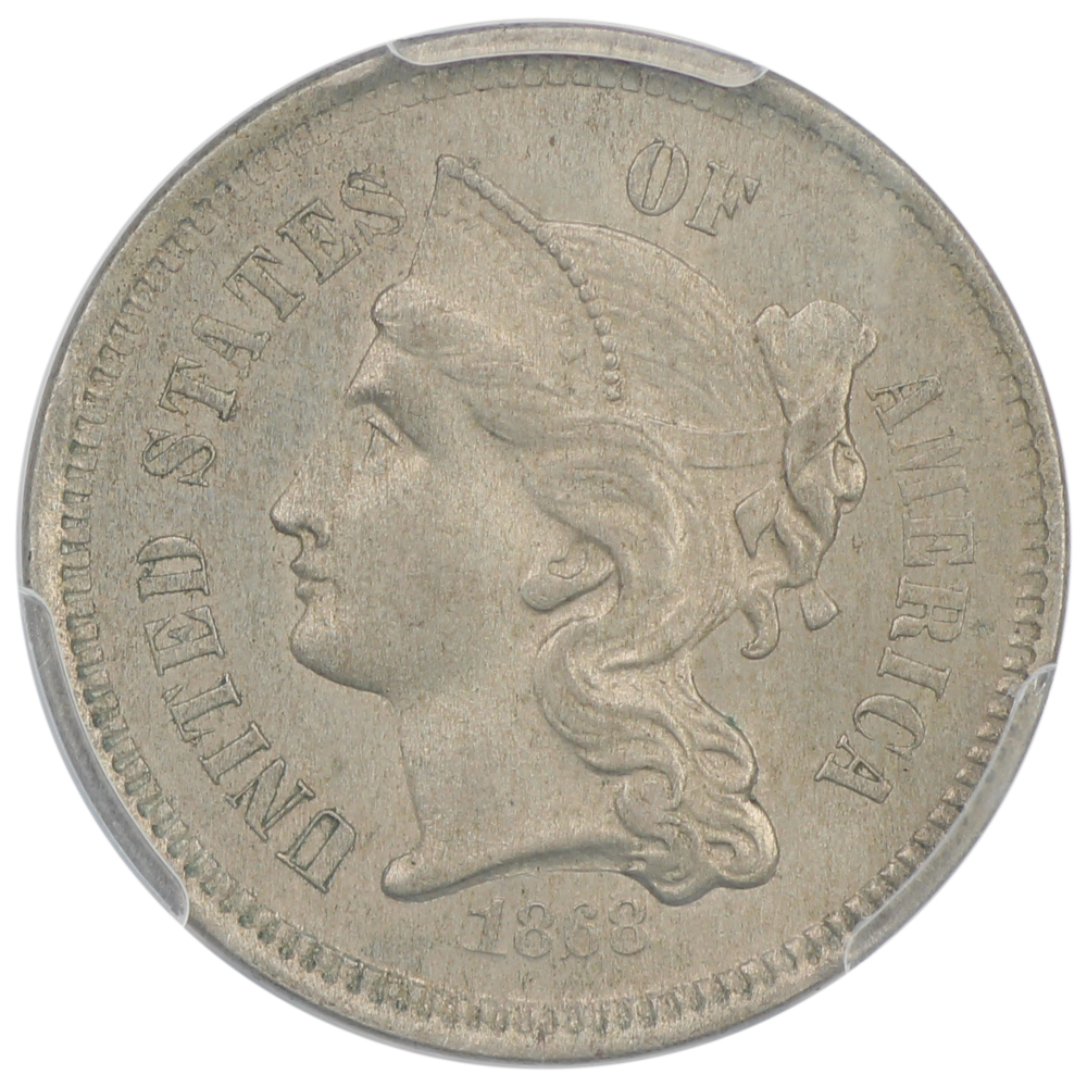 image for: 1868 3cN PCGS MS62