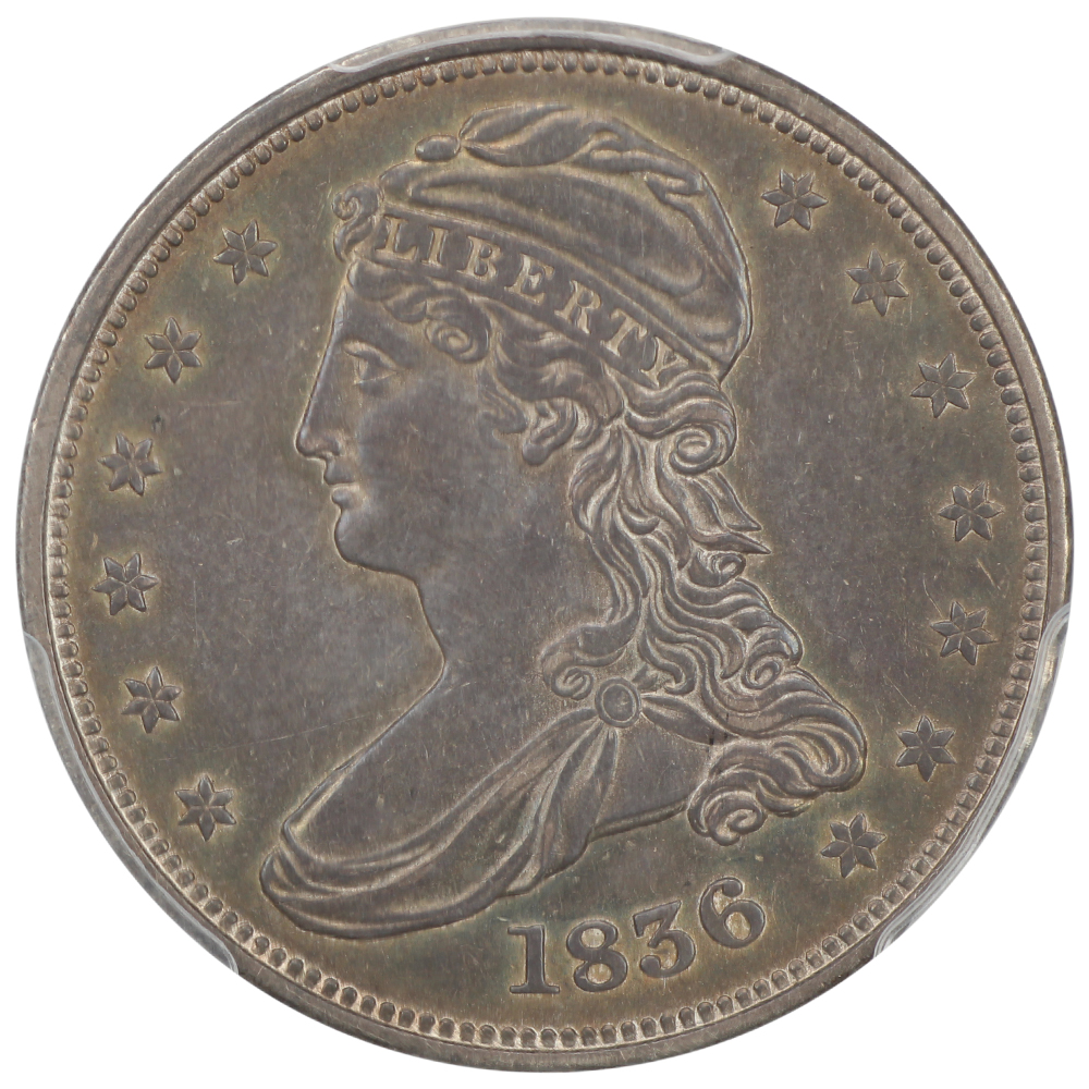 image for: 1836 Reeded Edge 50c PCGS AU53