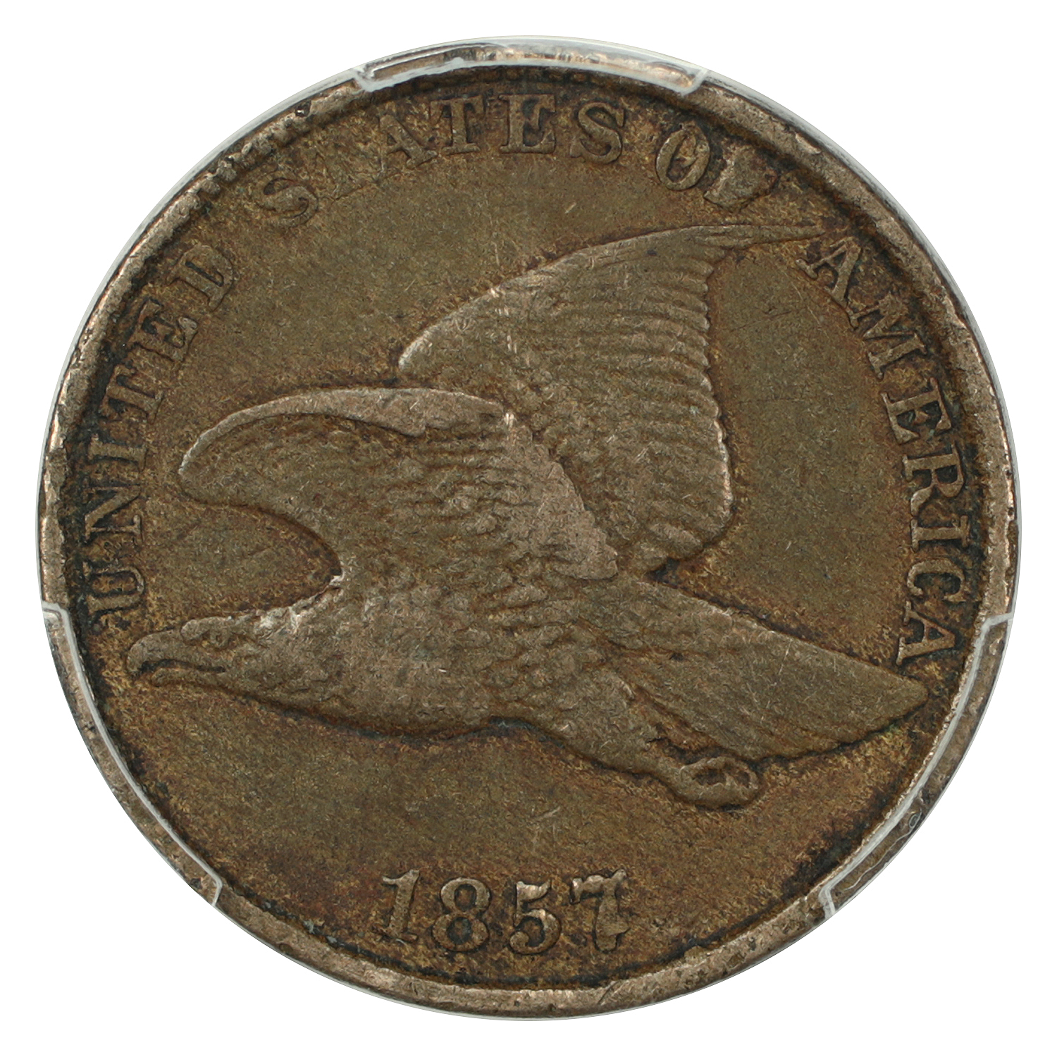 image for: 1857 Flying Eagle 1c PCGS VF25