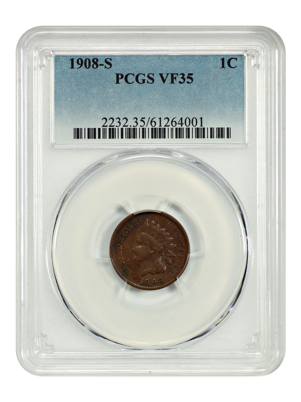 1908-S 1C PCGS VF35