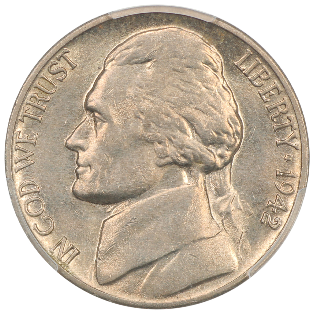 image for: 1942-D/D D/Horizontal D 5c PCGS MS62 FS