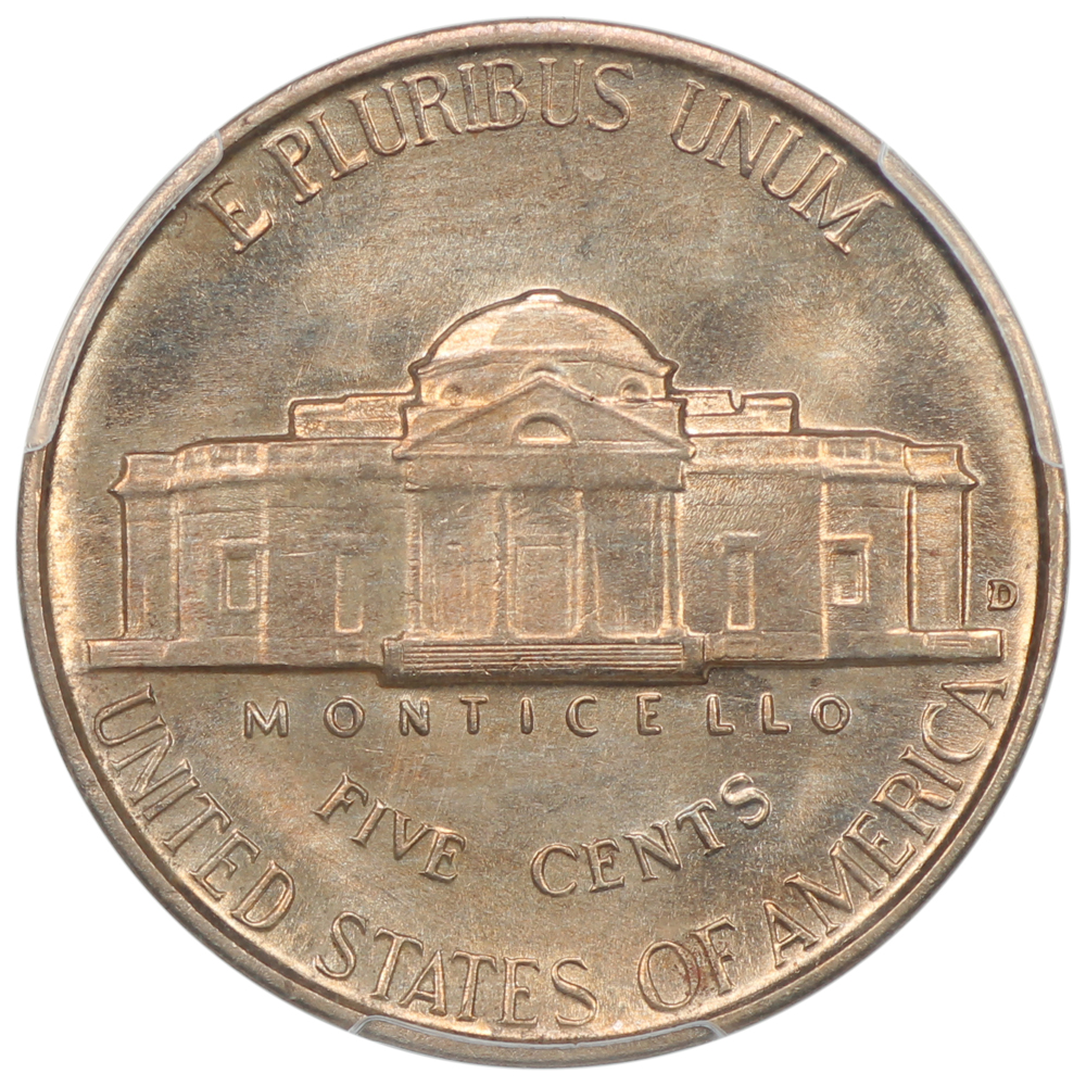 image for: 1942-D/D D/Horizontal D 5c PCGS MS62 FS