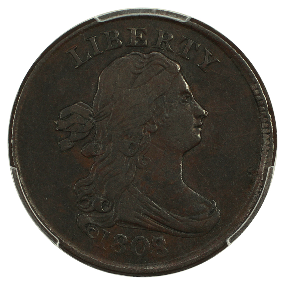 image for: 1808/7 C-2 1/2c PCGS XF45 BN