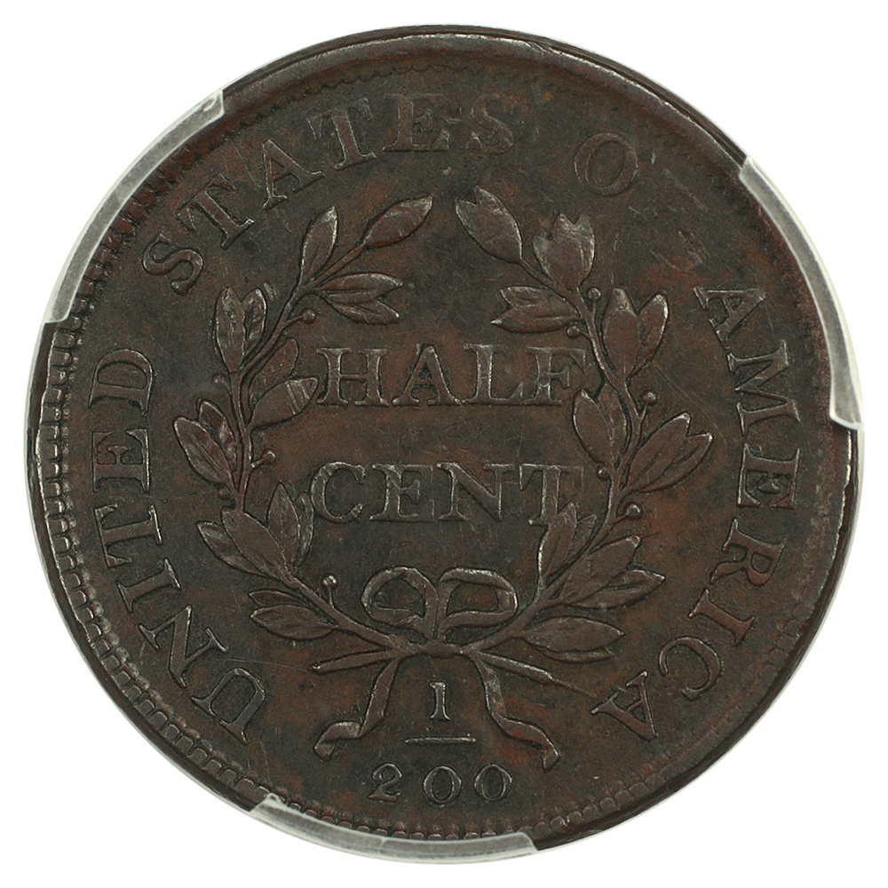 image for: 1808/7 C-2 1/2c PCGS XF45 BN