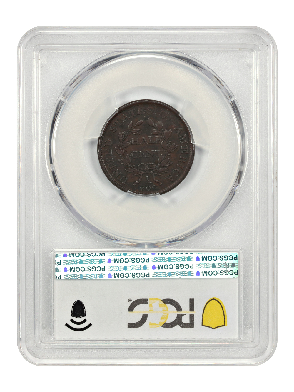 image for: 1808/7 C-2 1/2c PCGS XF45 BN