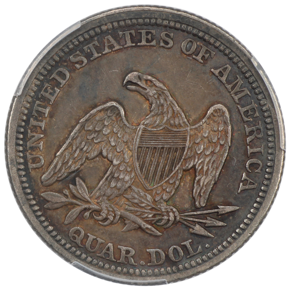 image for: 1858 25c PCGS AU50