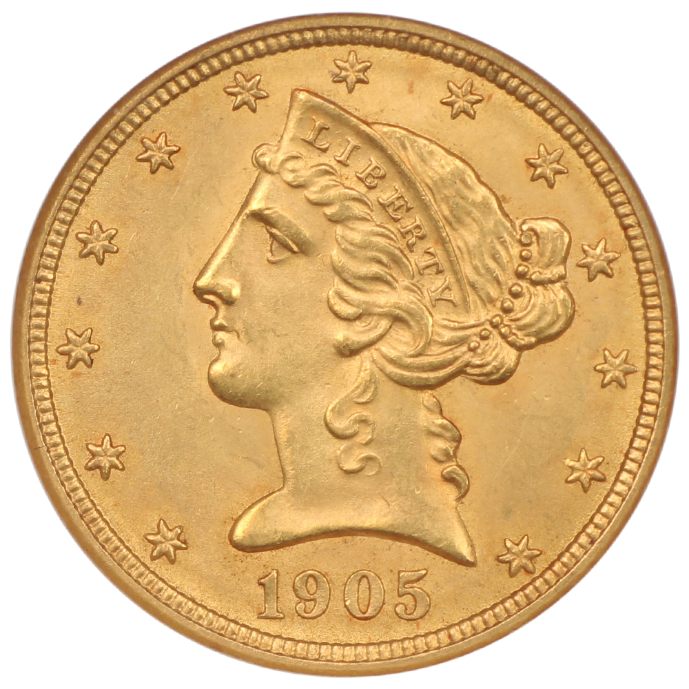 image for: 1905 $5  NGC MS63