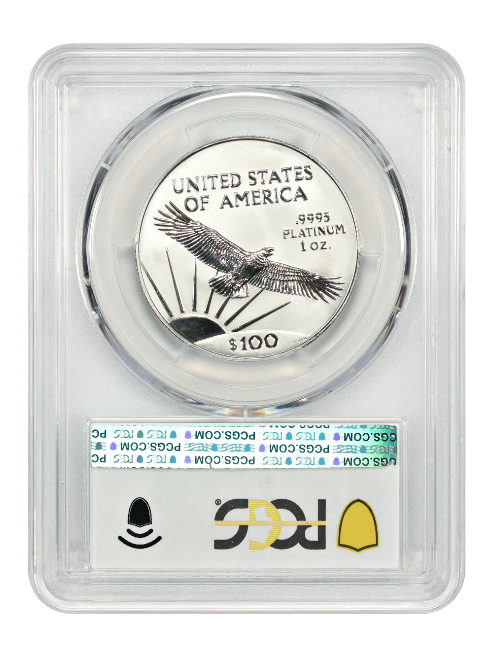 image for: 2000 Platinum Eagle $100  PCGS MS70