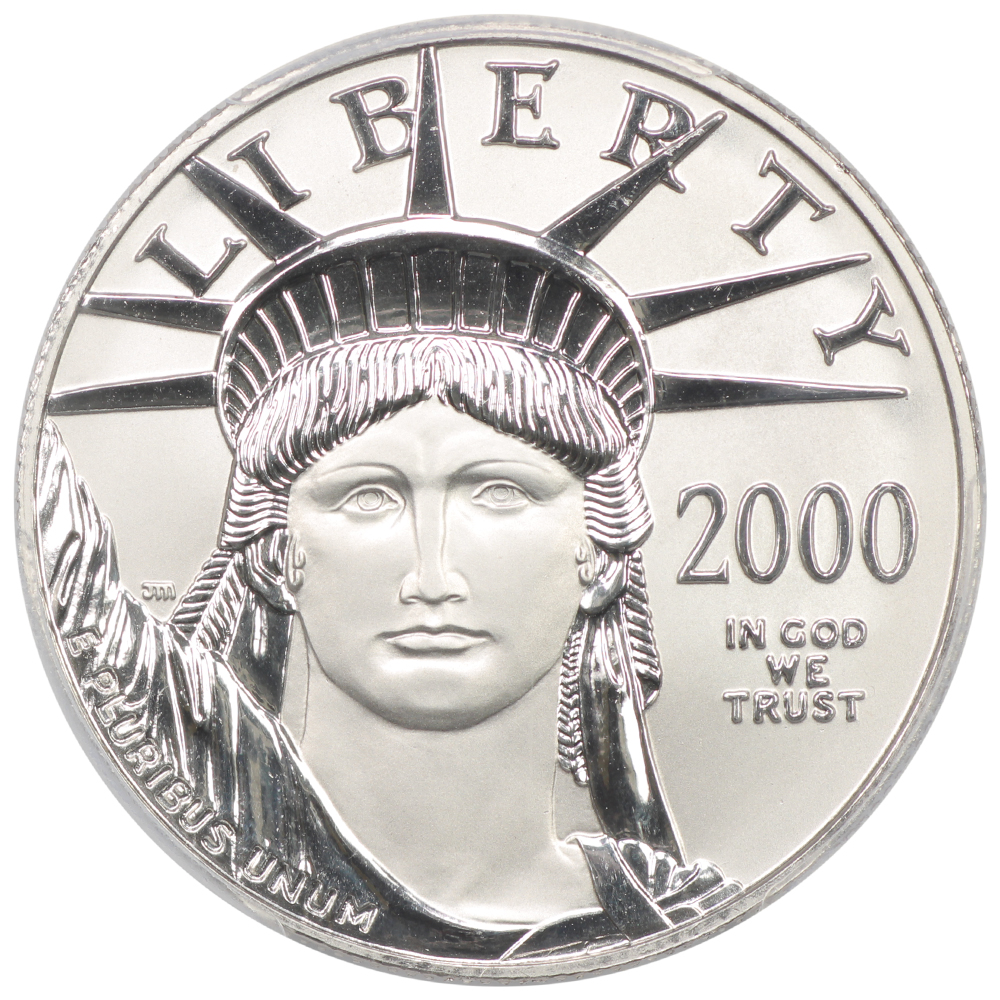 image for: 2000 Platinum Eagle $100  PCGS MS70