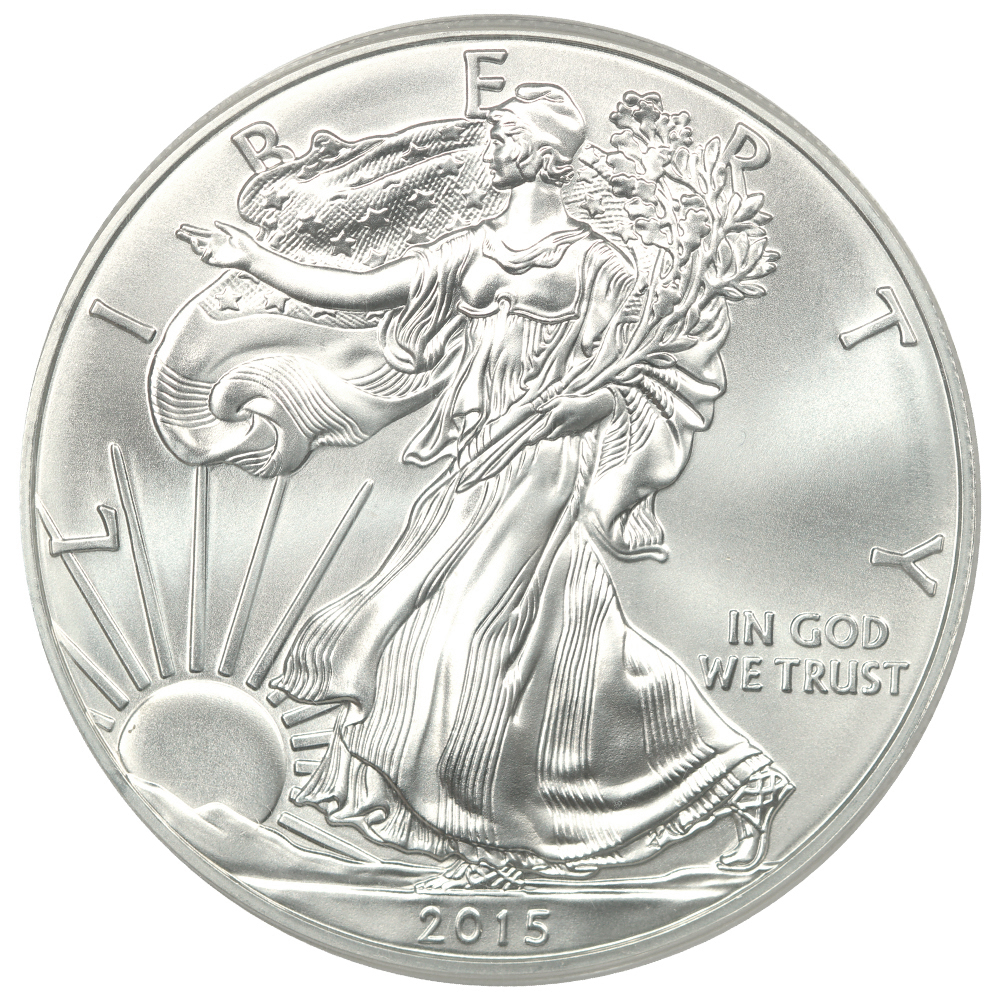 image for: 2015-(P) Silver Eagle, Struck at Philadelphia Mint $1  PCGS MS69