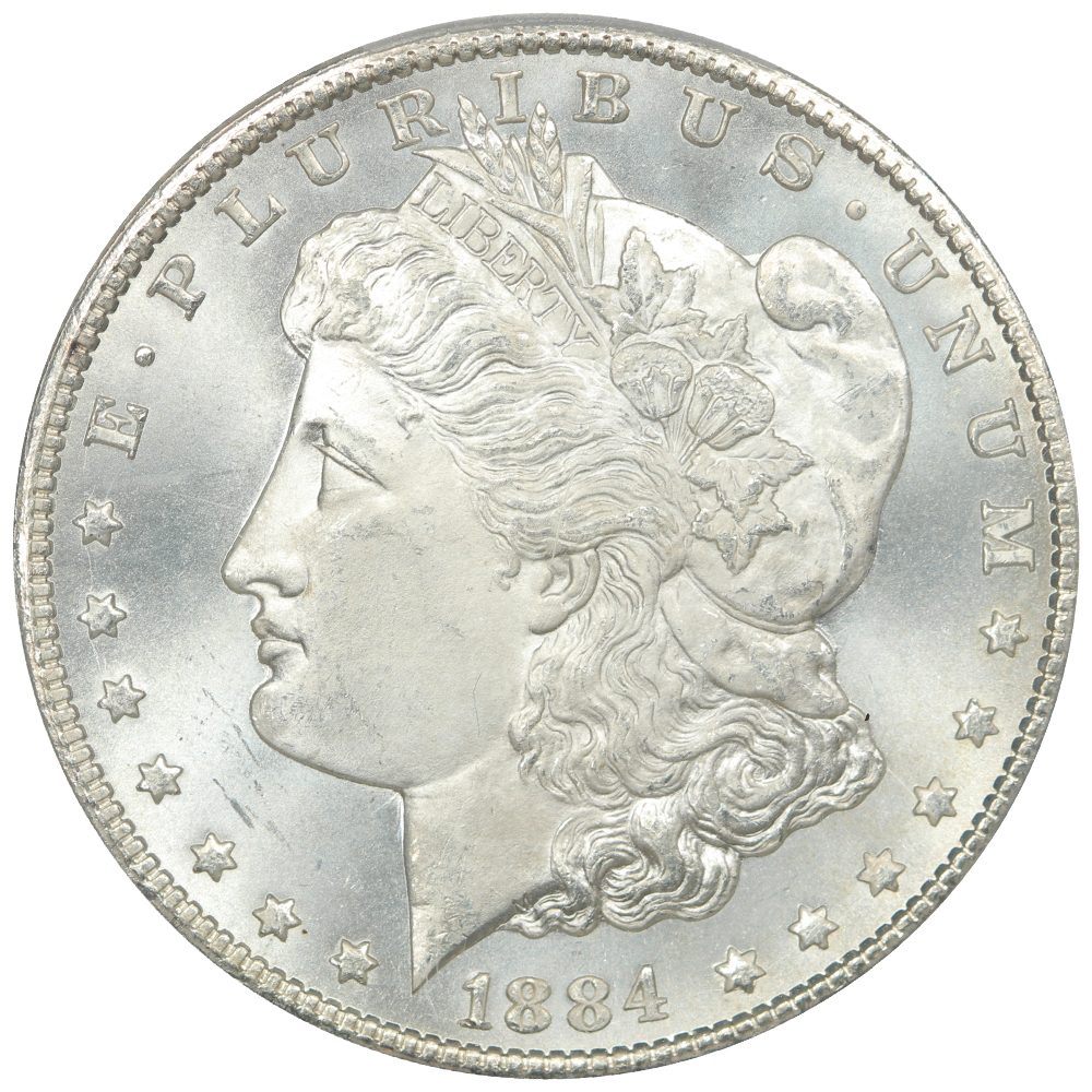 image for: 1884-CC $1  PCGS MS66