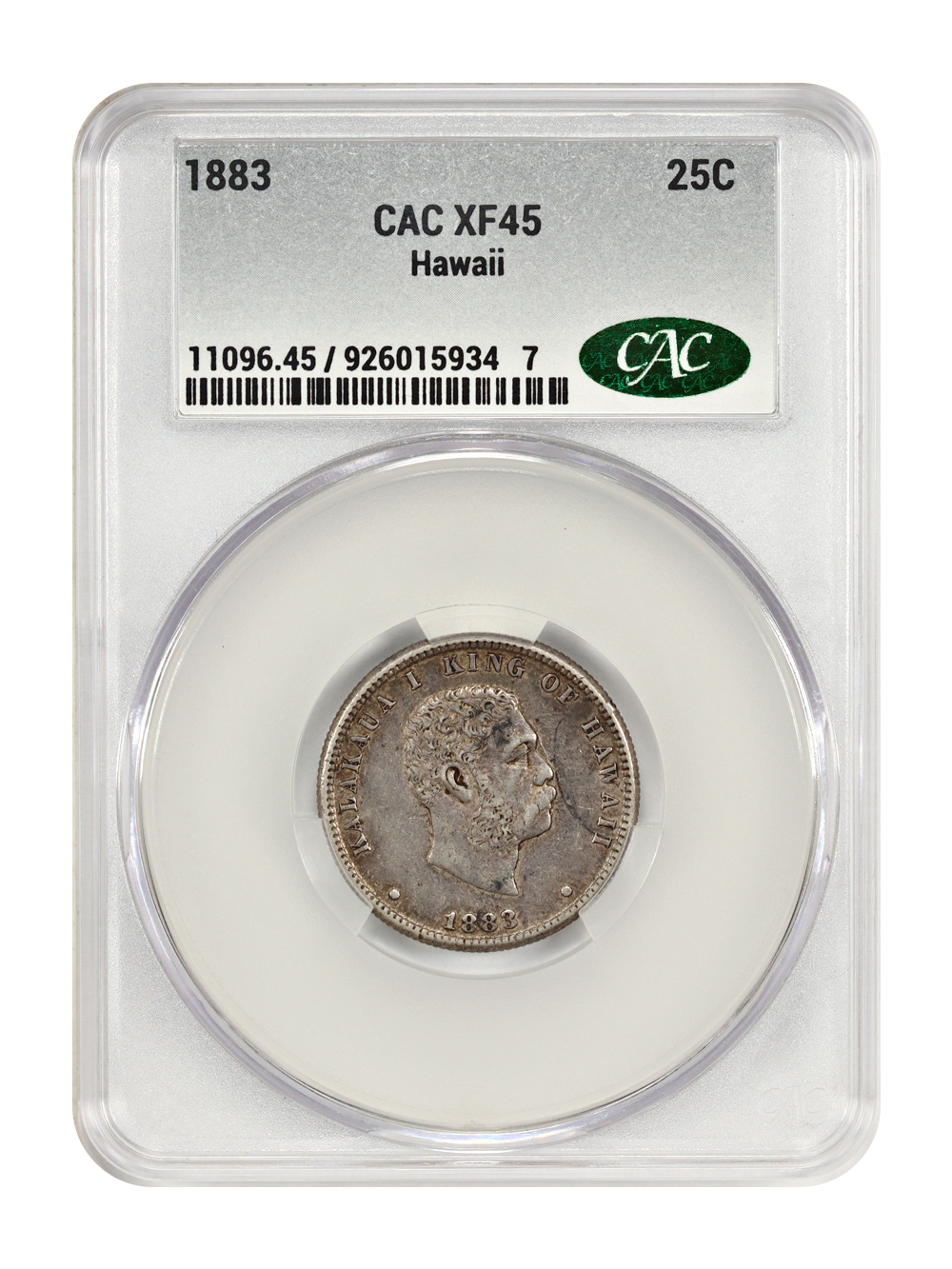 1883 25C Hawaii CACG XF45
