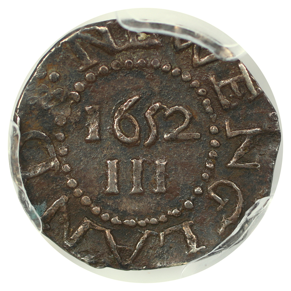 thumbnail for: 1652 Pine Tree 3P PCGS AU55