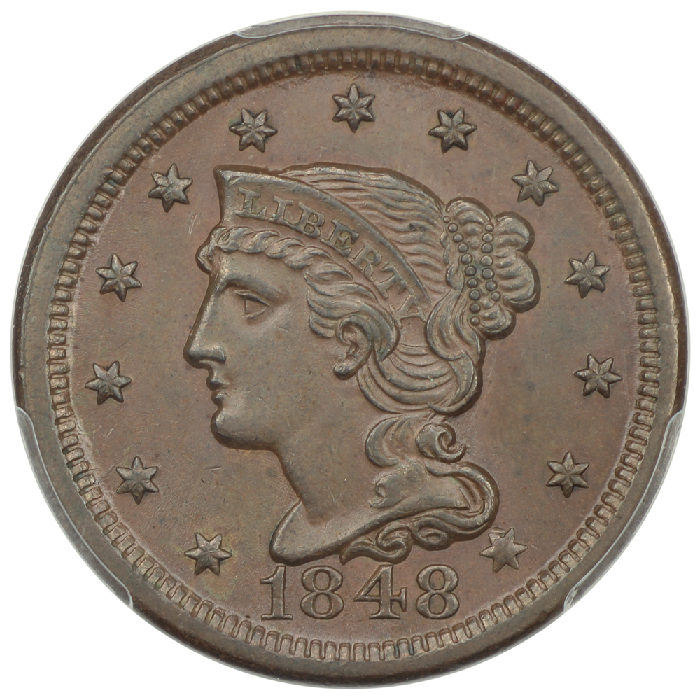 thumbnail for: 1848 1c PCGS MS64 BN
