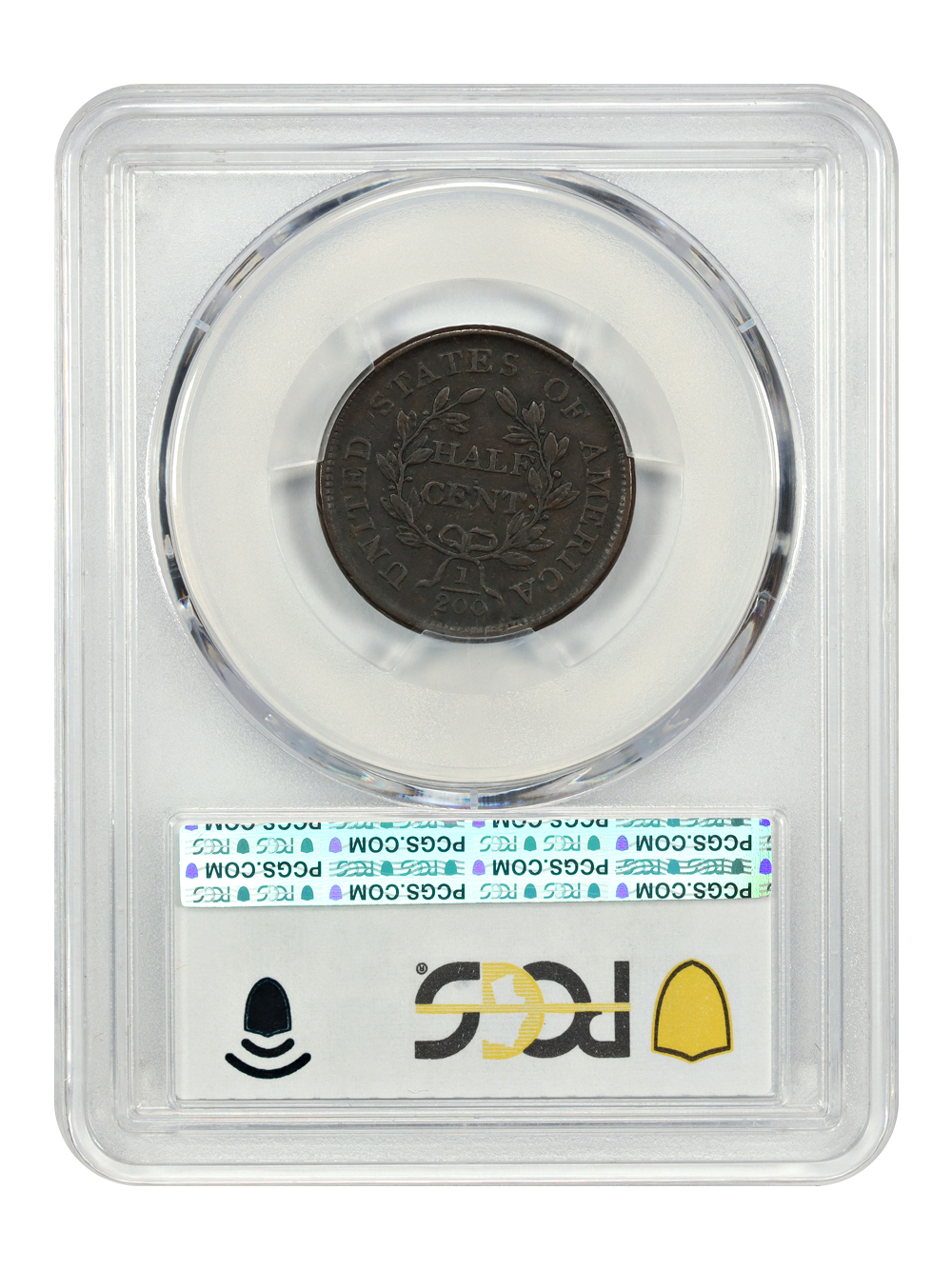 image for: 1805 Small 5, No Stems 1/2c PCGS VF30 BN