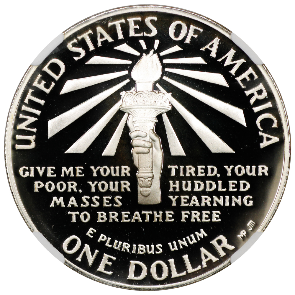 image for: 1986-S Statue of Liberty S$1 NGC PR70 DCAM
