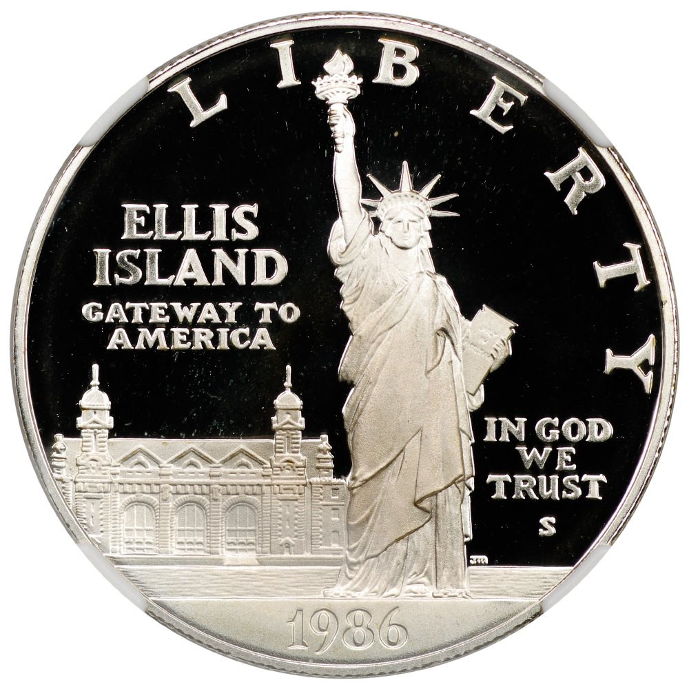 image for: 1986-S Statue of Liberty S$1 NGC PR70 DCAM