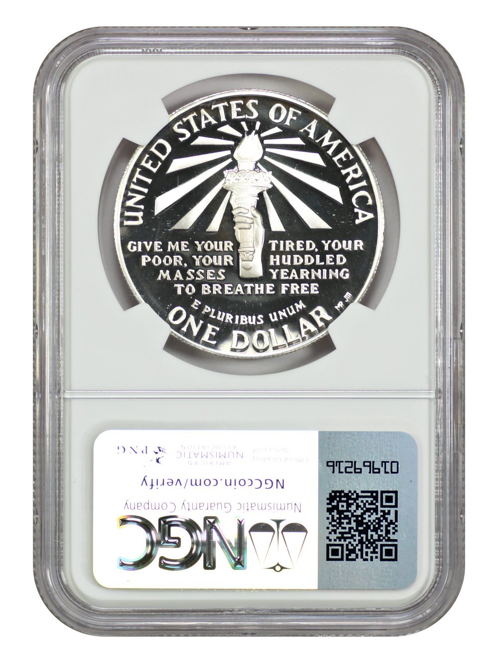 image for: 1986-S Statue of Liberty S$1 NGC PR70 DCAM