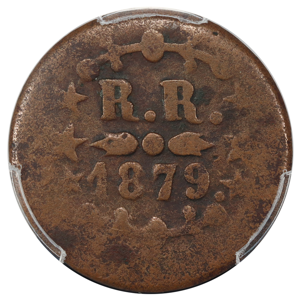 thumbnail for: 1879 Hawaii-T.Hobron Railroad, 2/6 Stars, Thick Planchet 12 1/2c PCGS F12