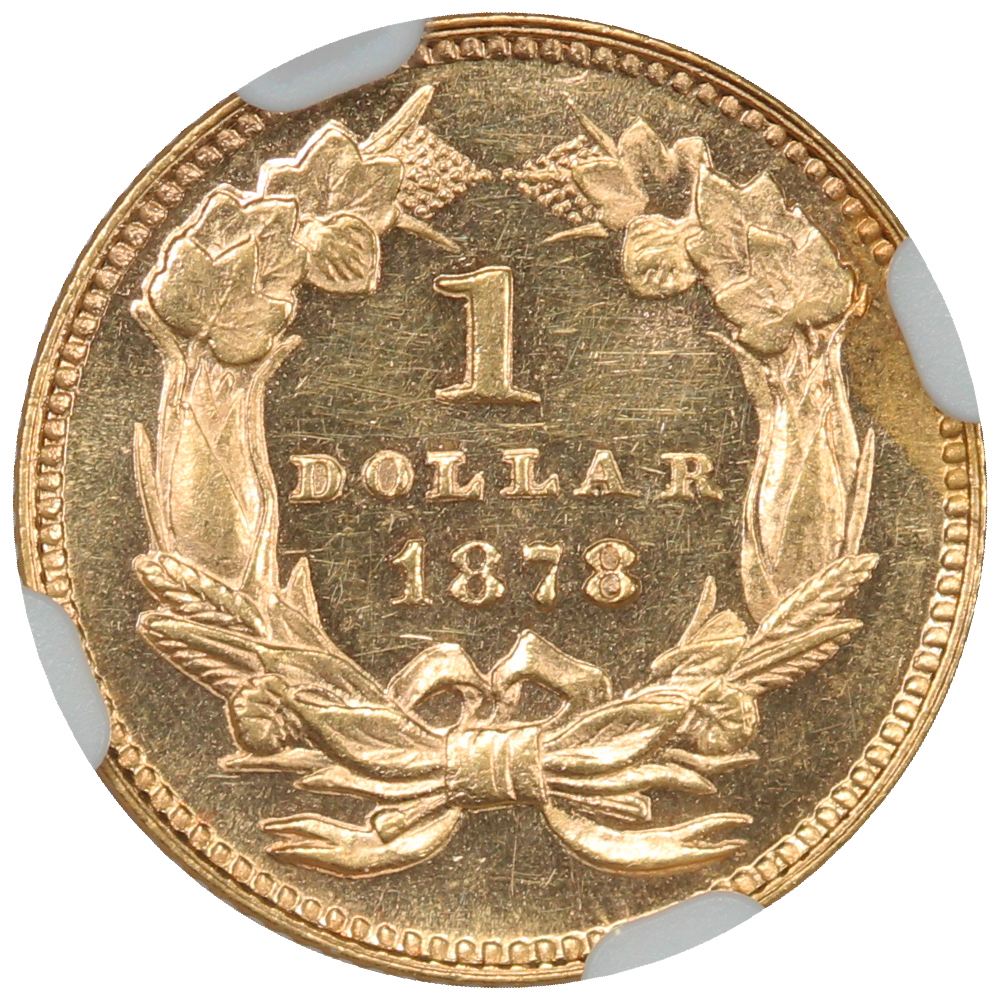 image for: 1878 G$1 NGC MS62