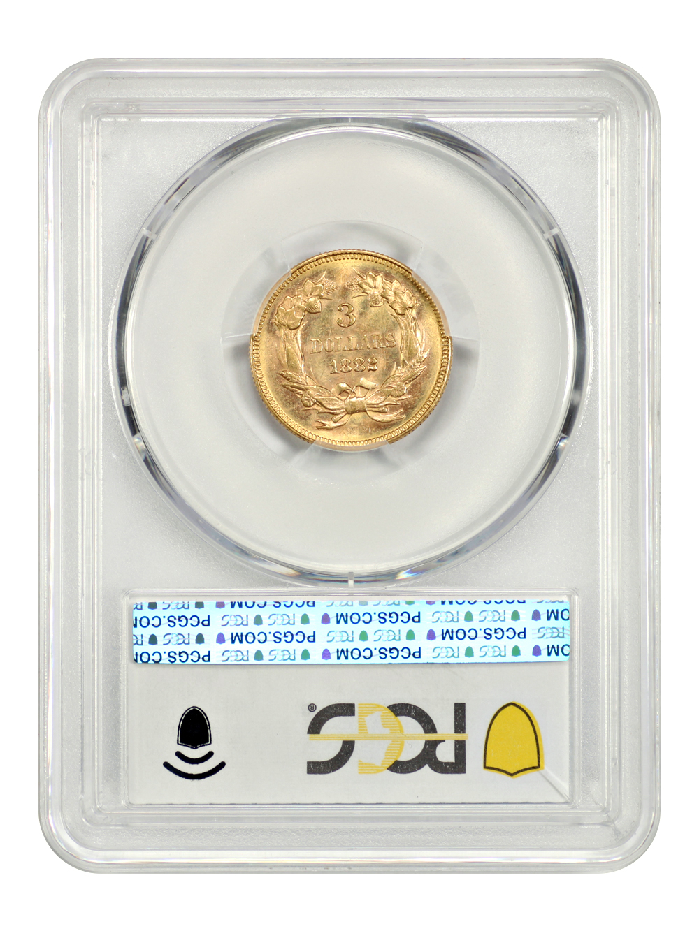 image for: 1882 $3  PCGS MS62