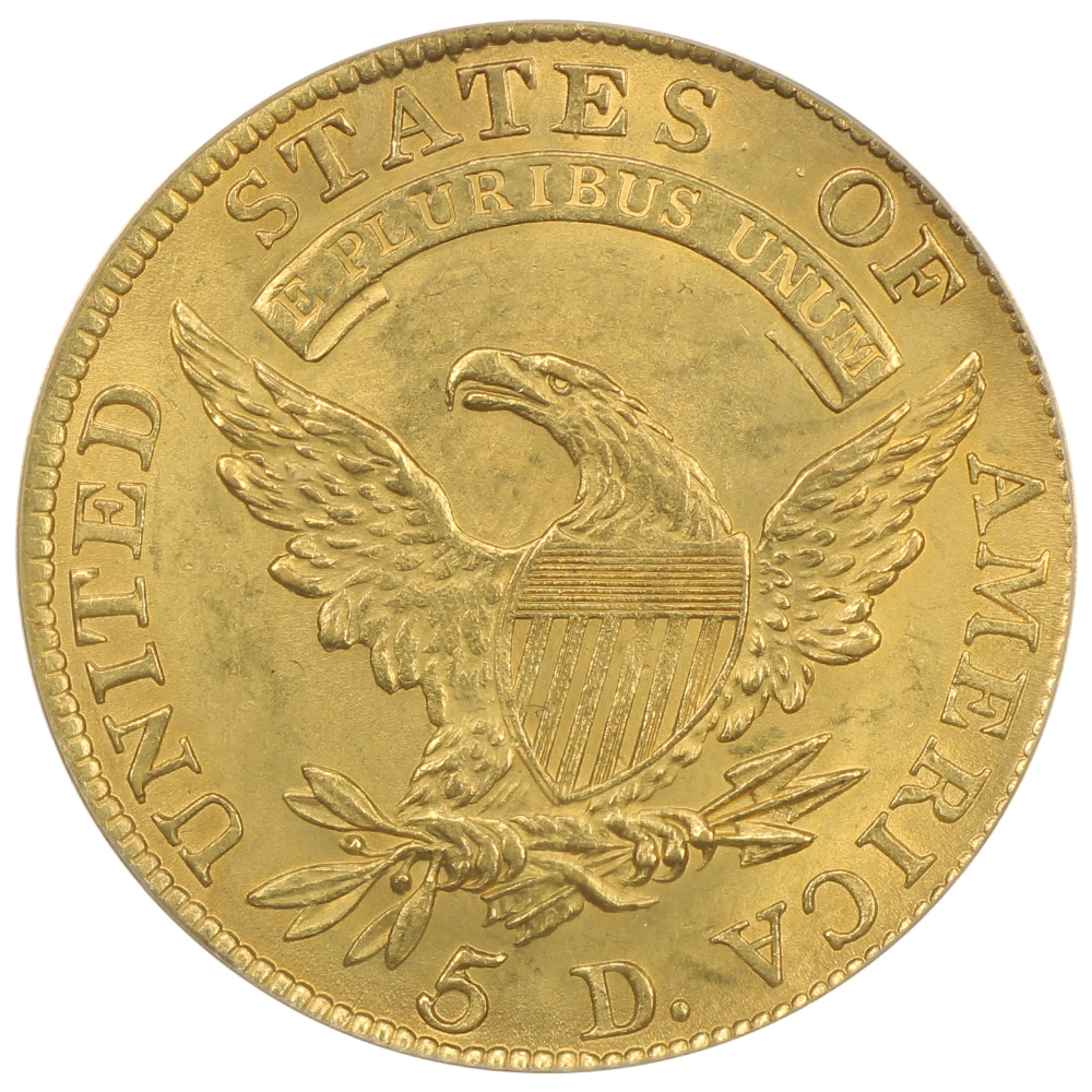 image for: 1810 Large Date, Large 5 $5  PCGS MS63