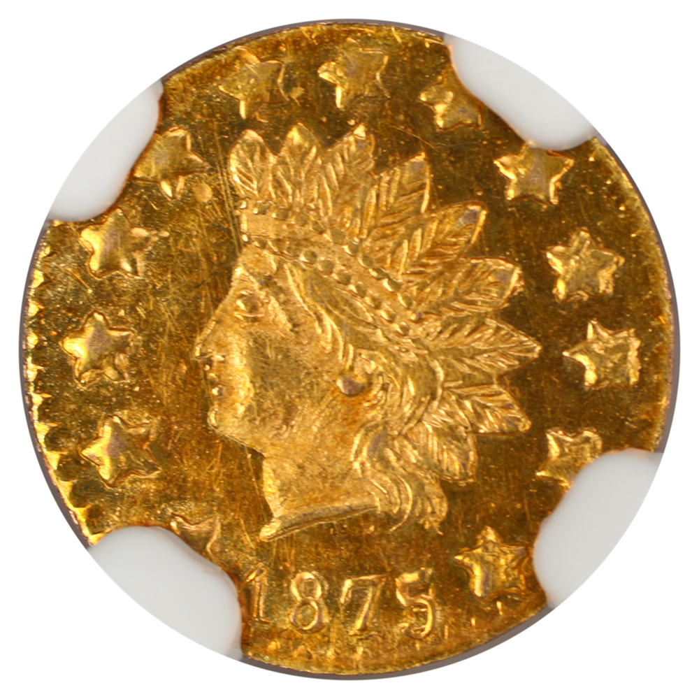 thumbnail for: 1875/3 BG-1058 50c NGC MS64