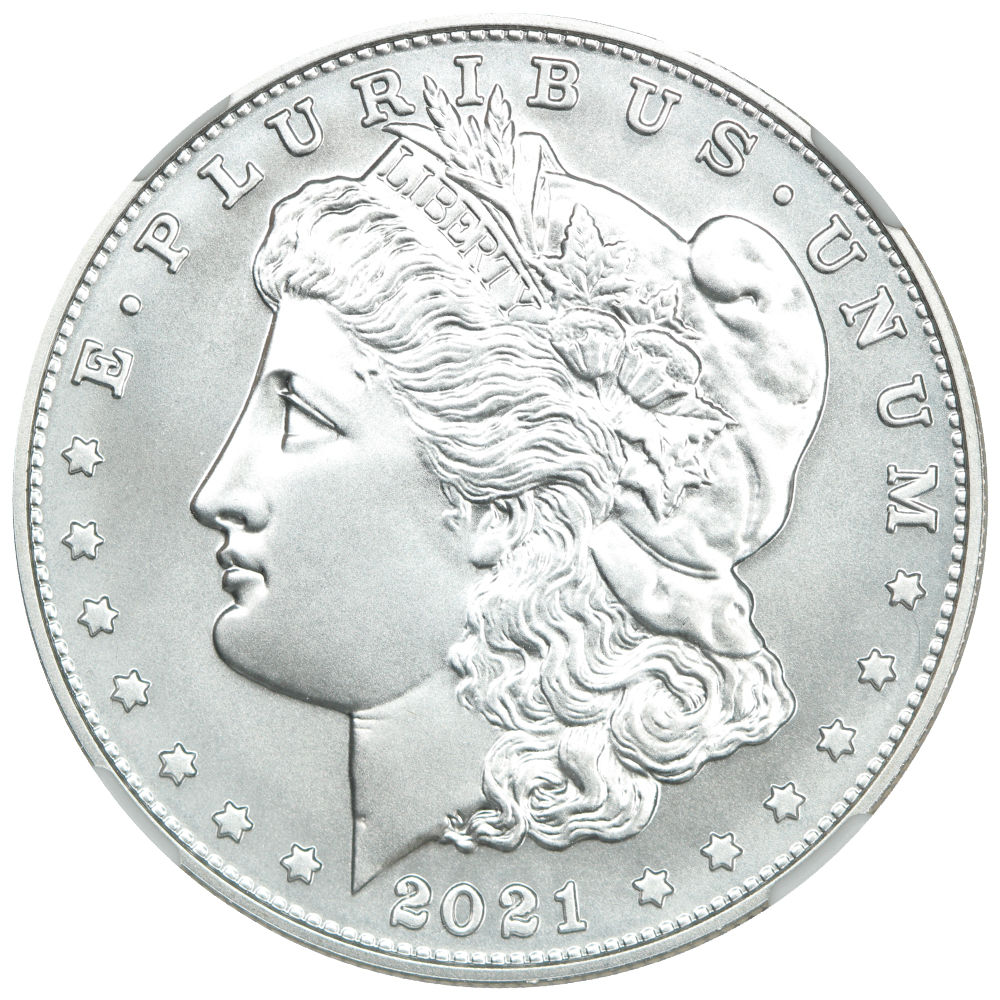 thumbnail for: 2021-D Morgan, 100th Anniversary S$1 NGC MS70