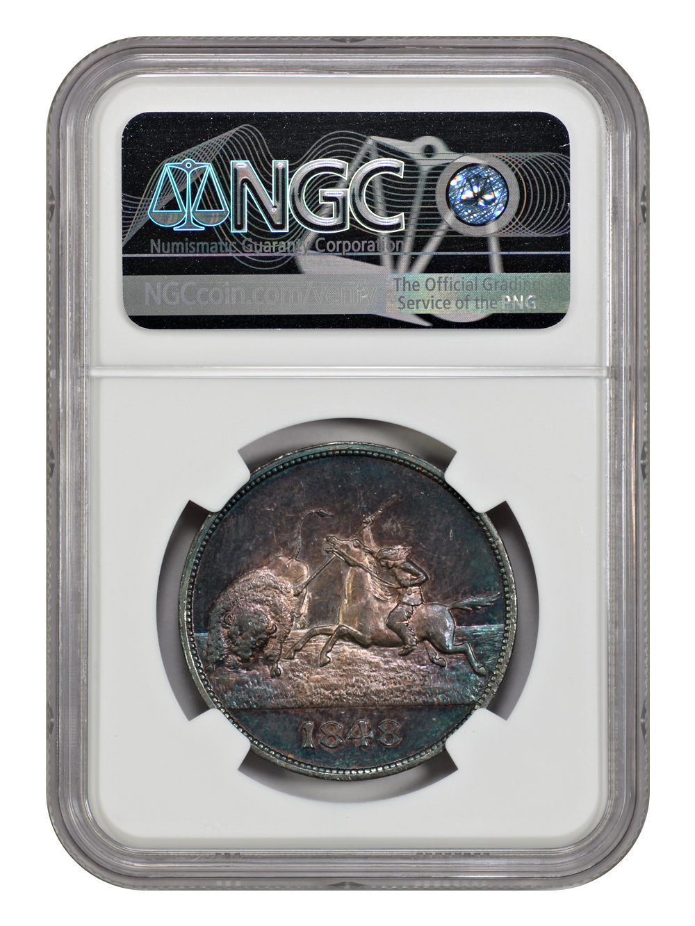 thumbnail for: 1898 Trans Miss Expo, Official, Souvineer rev, Silver, HK-281a SC$1 NGC MS62