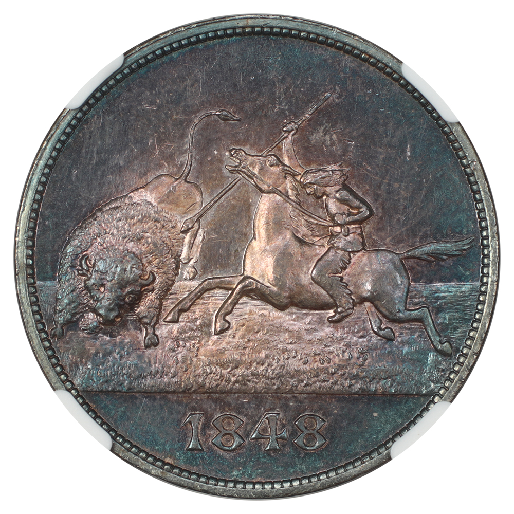 thumbnail for: 1898 Trans Miss Expo, Official, Souvineer rev, Silver, HK-281a SC$1 NGC MS62