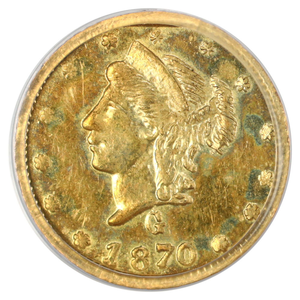 thumbnail for: 1870 BG-835 25c PCGS MS62