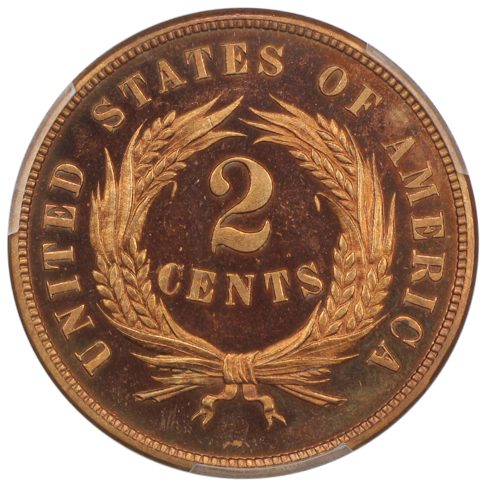 image for: 1865 2c PCGS PR66 RD CAM
