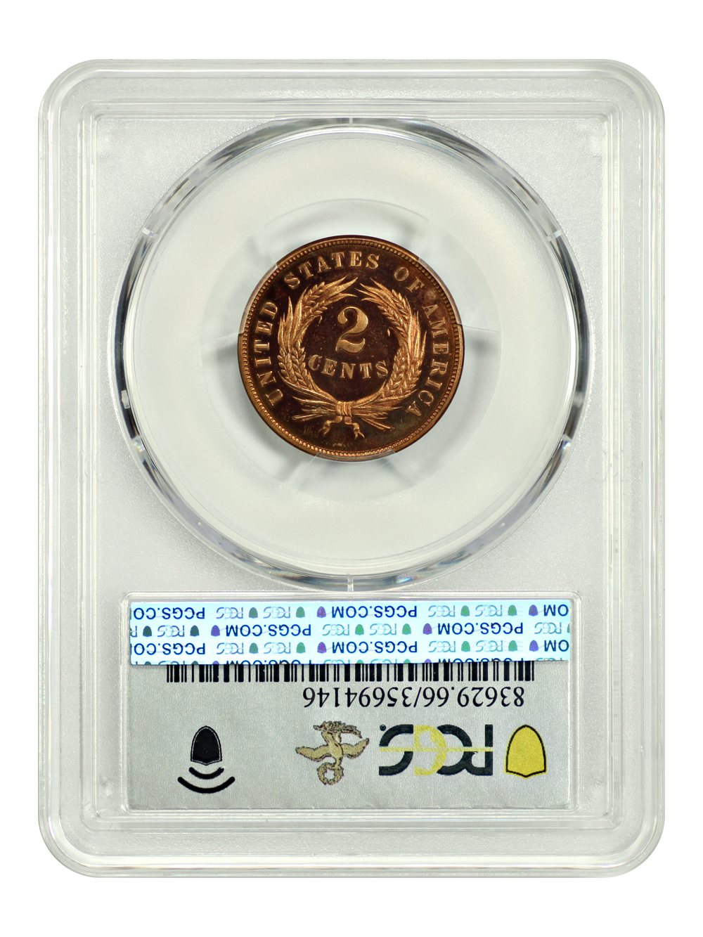 image for: 1865 2c PCGS PR66 RD CAM