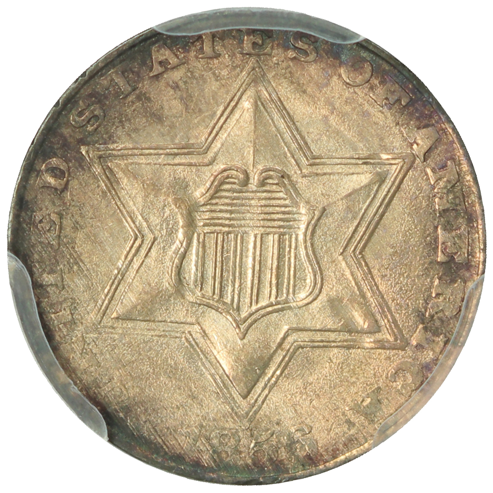 image for: 1856 3cS PCGS MS65