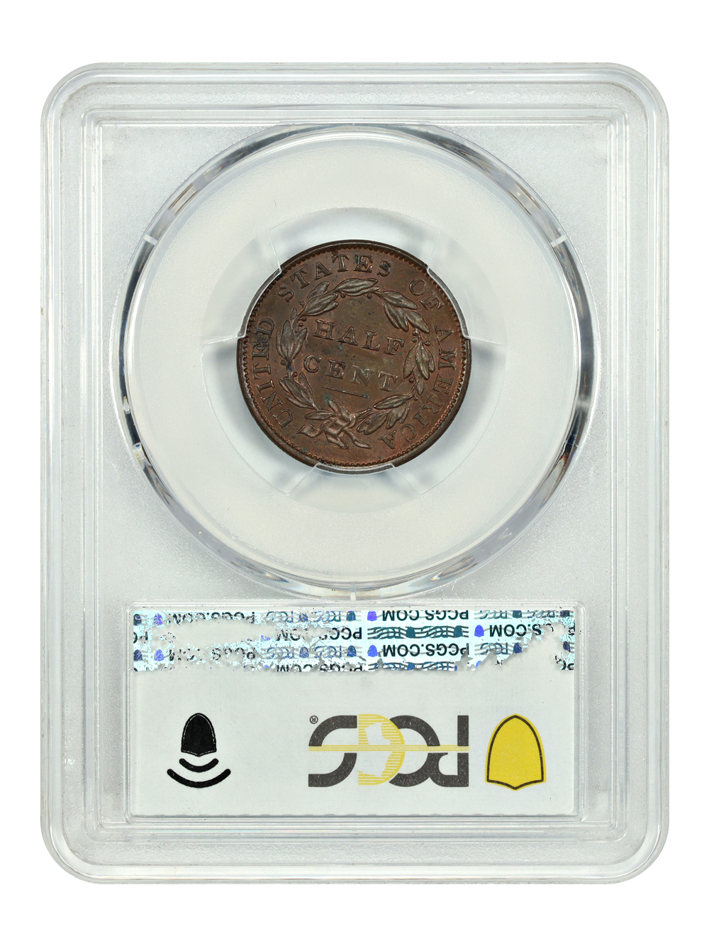 thumbnail for: 1833 1/2c PCGS MS64 RB