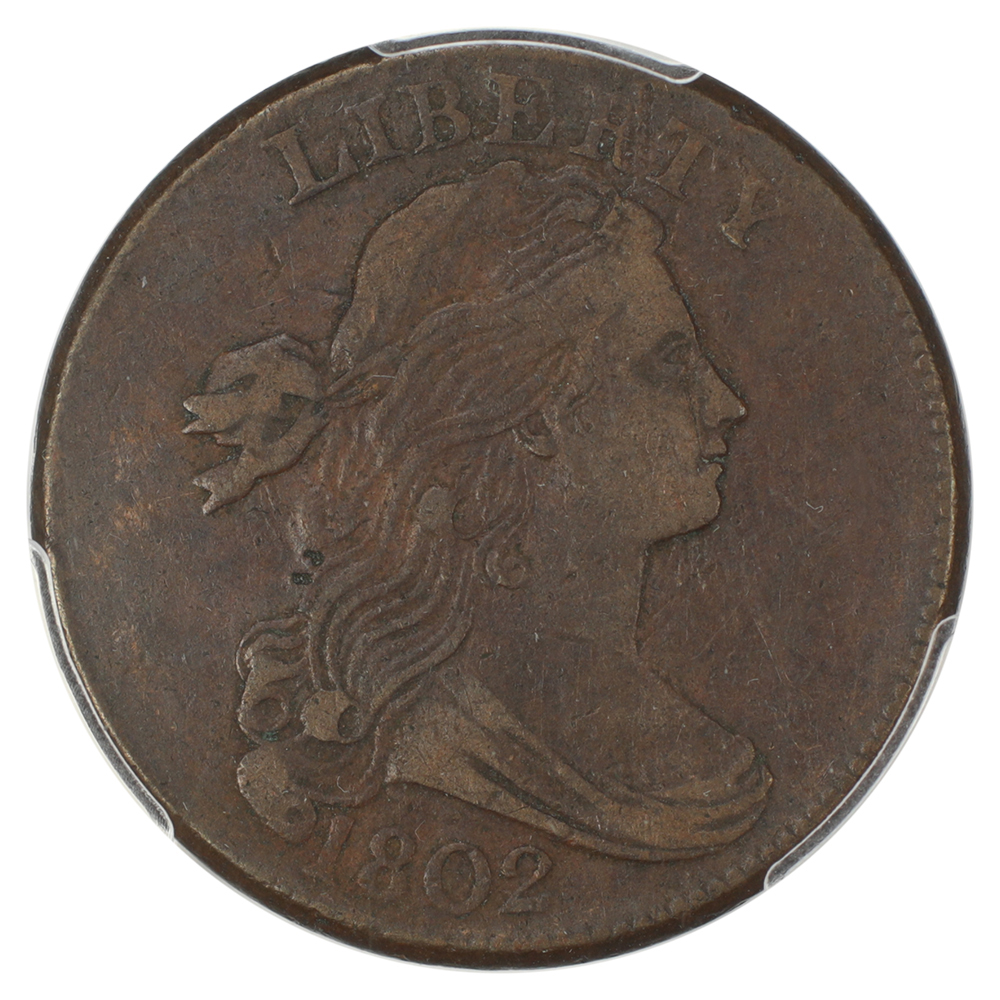 thumbnail for: 1802 Normal Reverse, S-227  1c PCGS XF40 BN