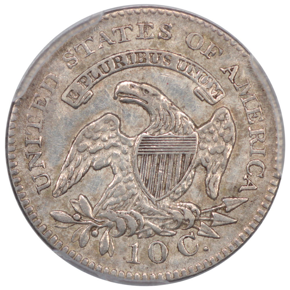 image for: 1820 Small 0, JR-6 10c PCGS AU50