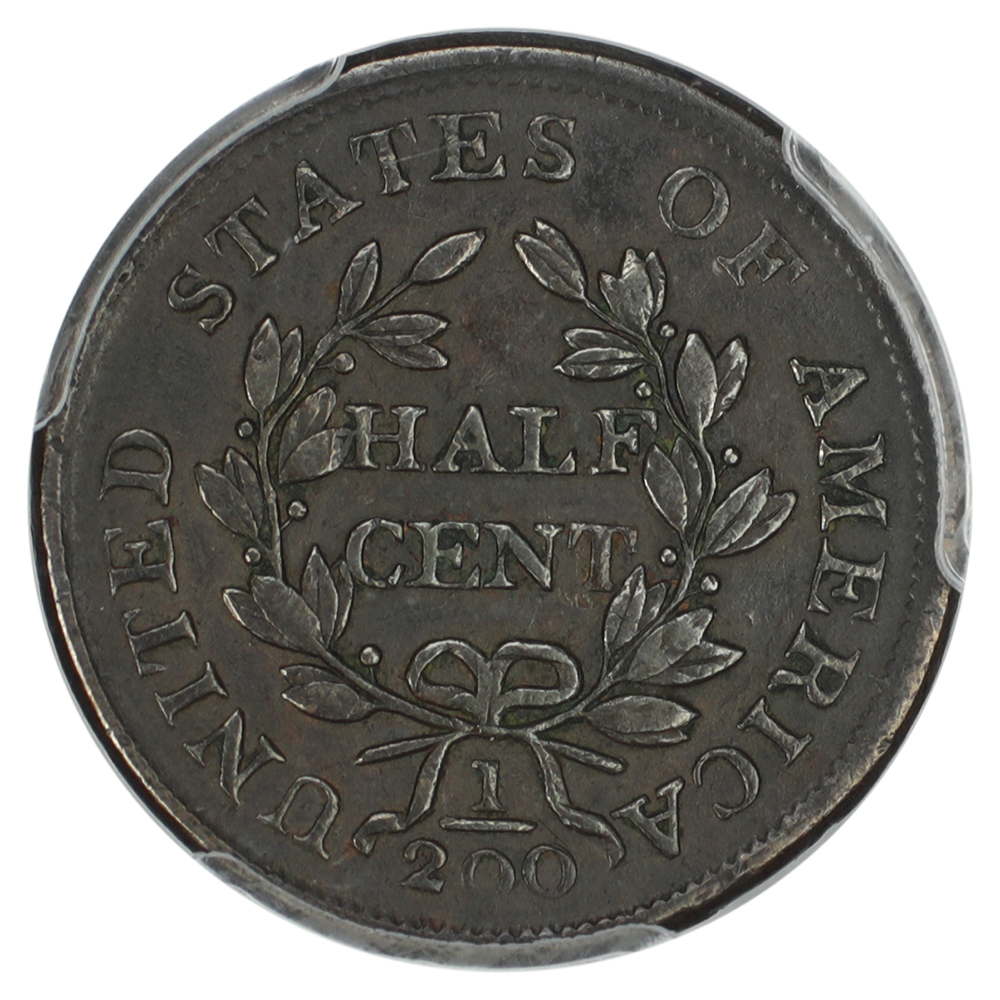 image for: 1804 Spiked Chin 1/2c PCGS VF30 BN