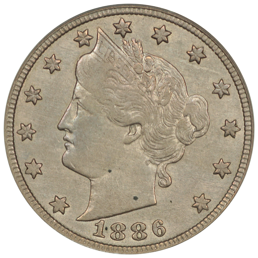 image for: 1886 5c PCGS AU55