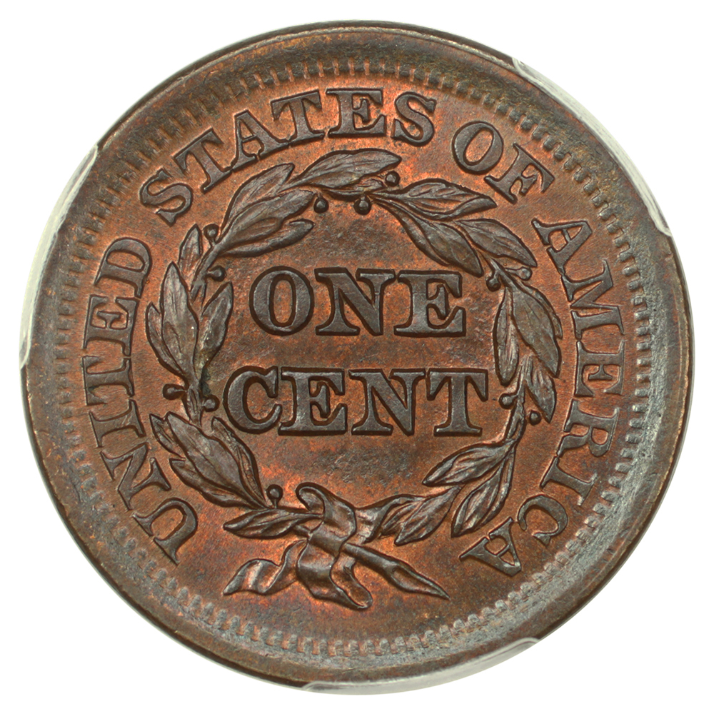 thumbnail for: 1852 1c PCGS MS65 BN