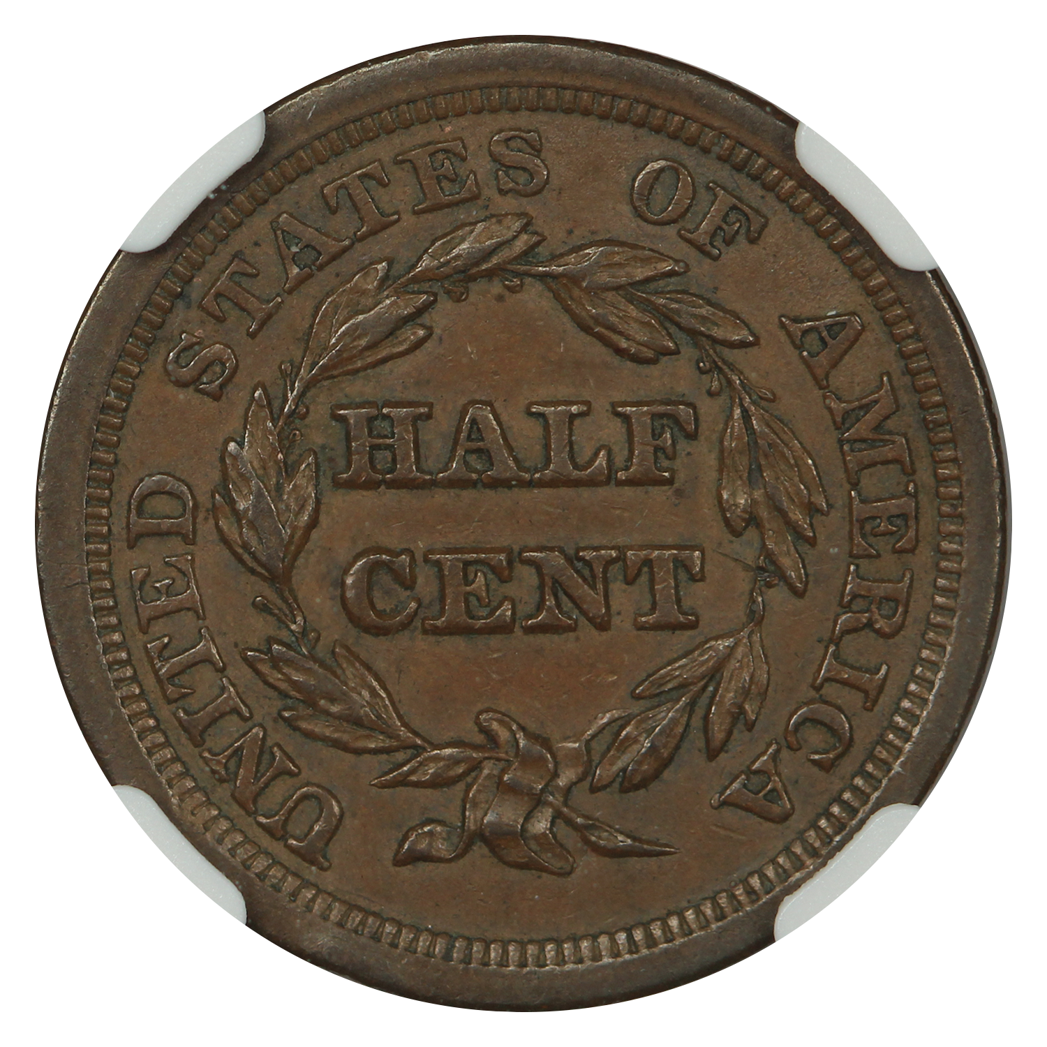 thumbnail for: 1854 1/2c NGC MS61 BN