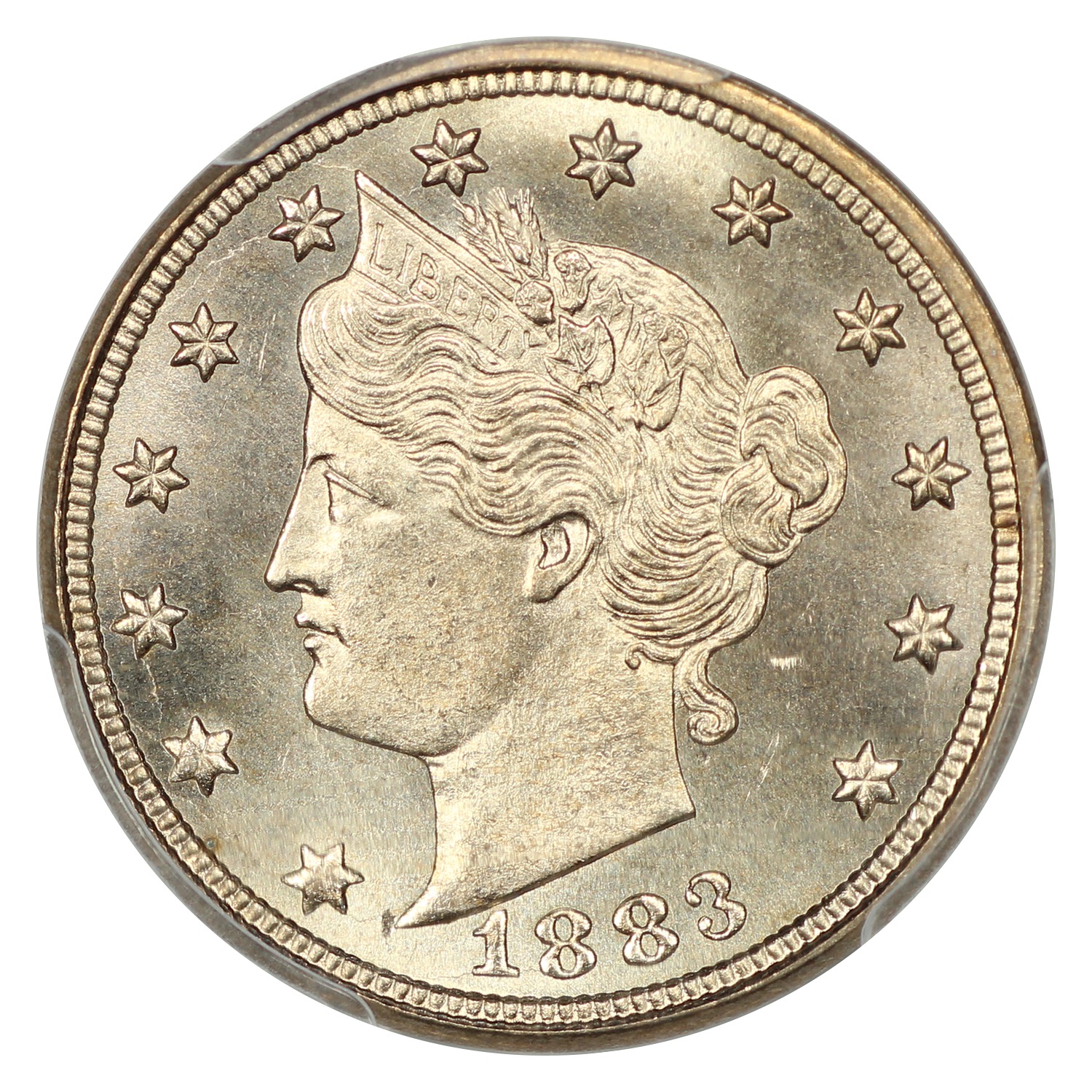 image for: 1883 No Cents 5c PCGS MS66