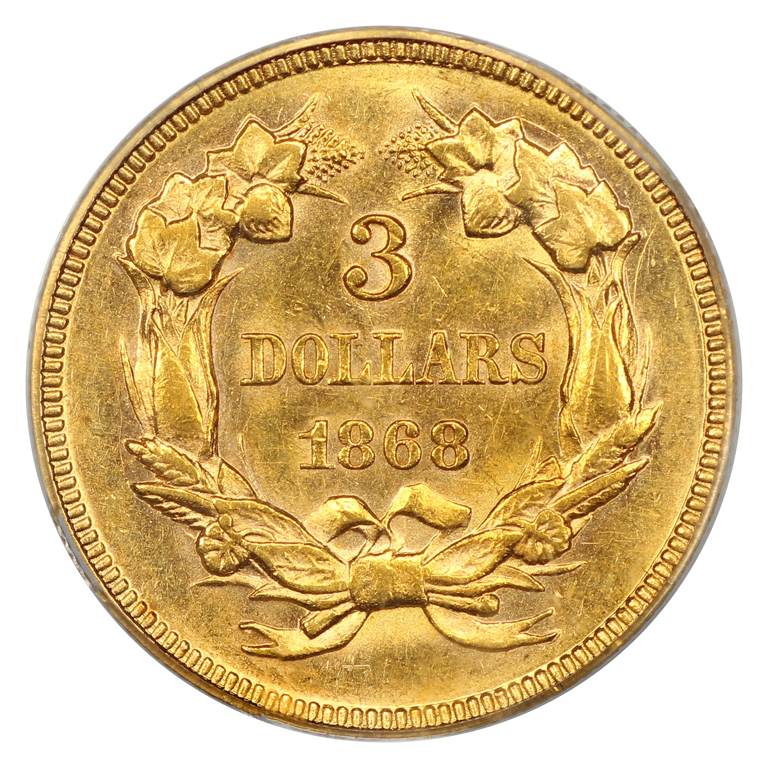 image for: 1868 $3  PCGS MS61