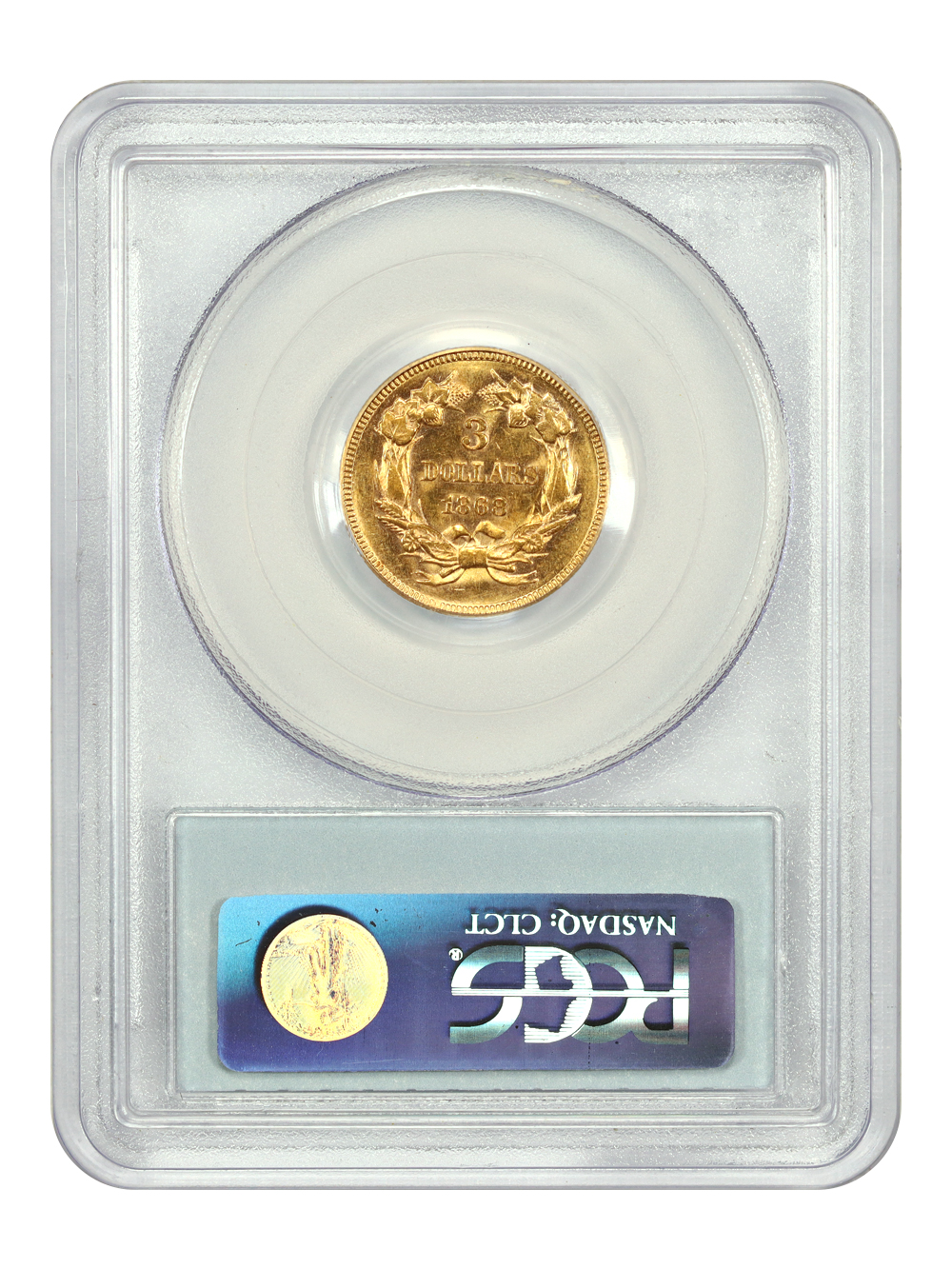 image for: 1868 $3  PCGS MS61