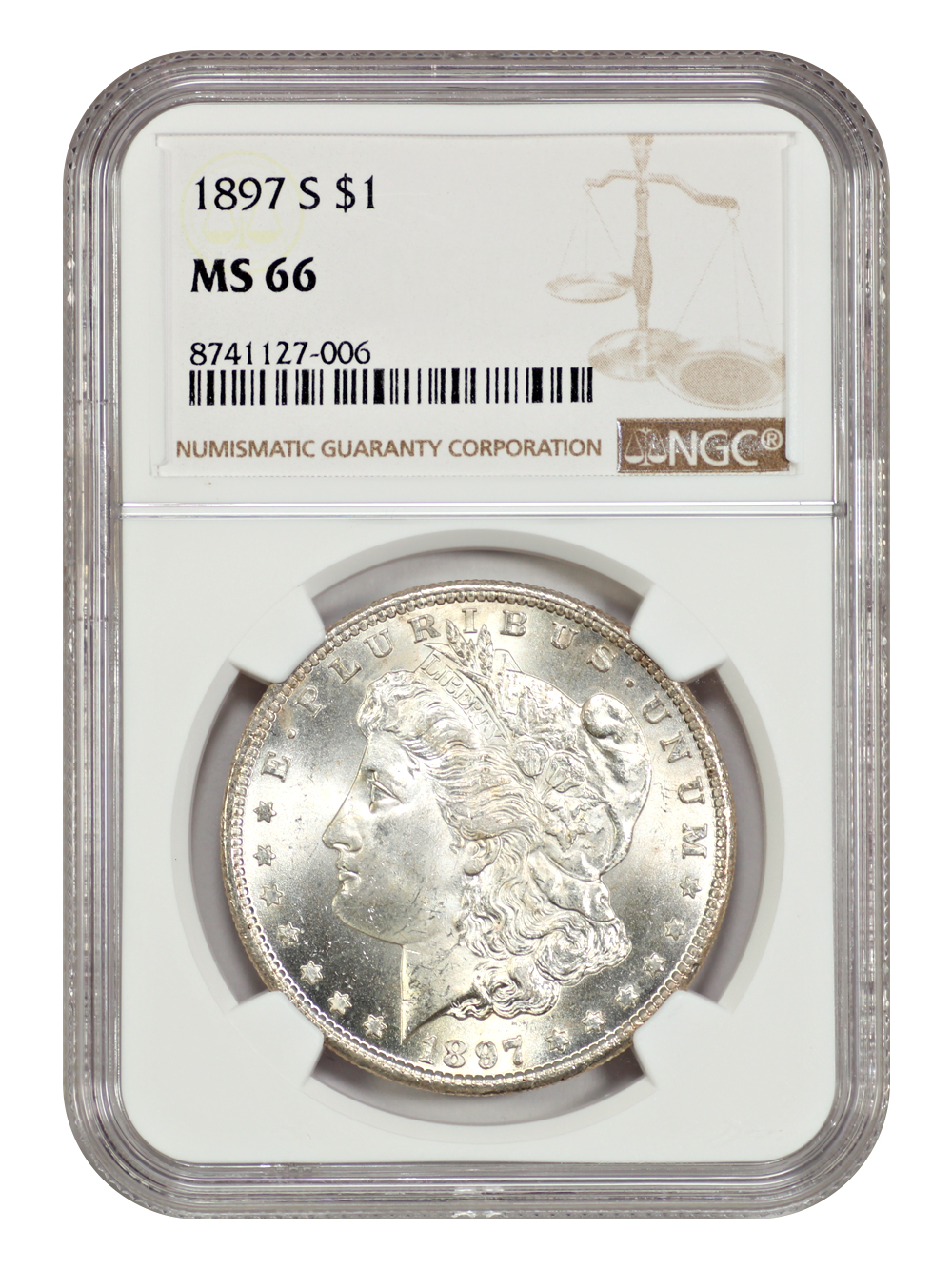 1897-S $1 NGC MS66